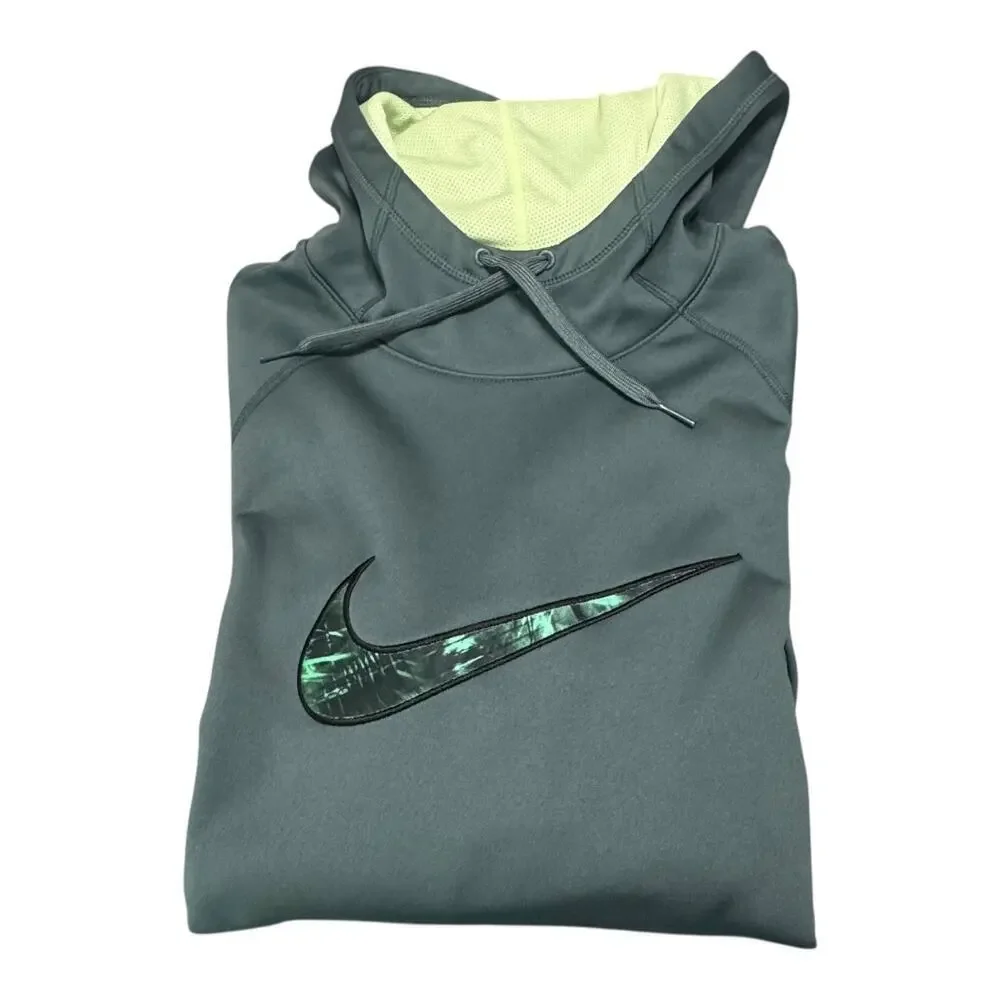 Nike dri‎ fit green pullover hoodie sweater size medium